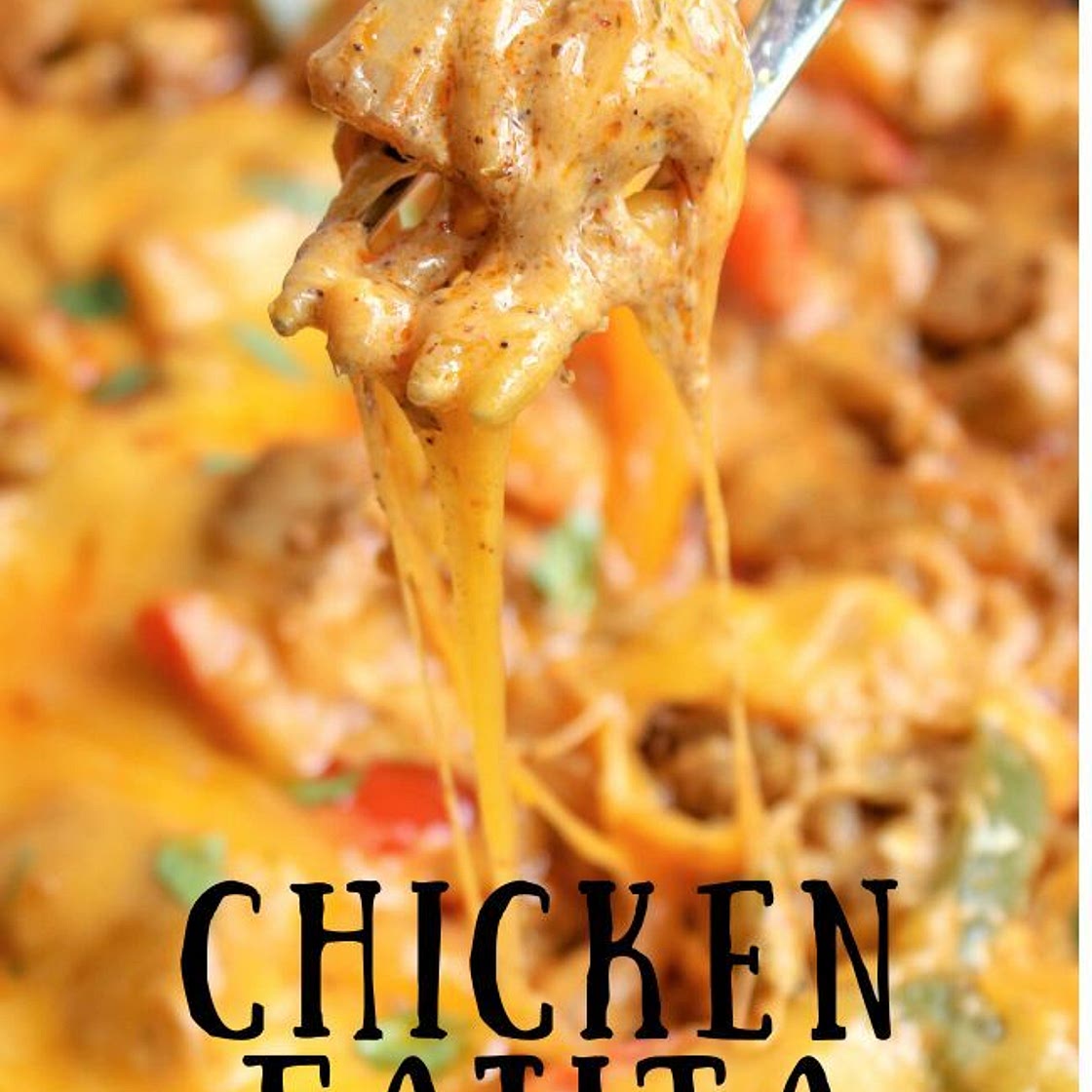 Chicken Fajita Casserole Mexican Recipe (Low Carb & Keto)