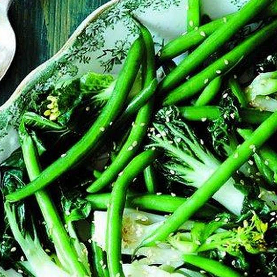 Sesame Green Beans and Bok Choy Recipe | Yummly