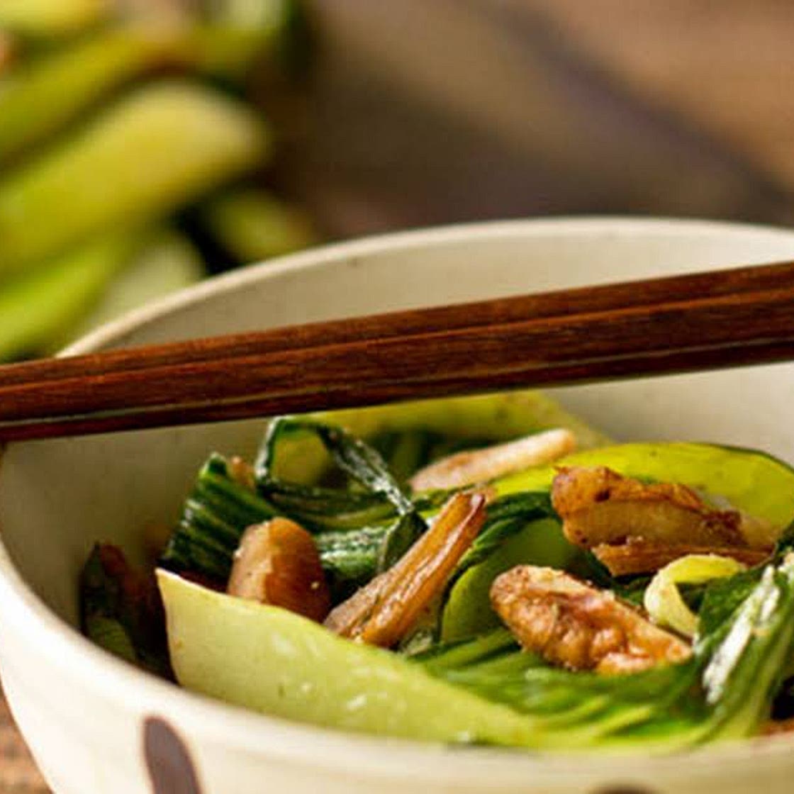Bok Choy with Pecans and Lemongrass Recipe | Yummly