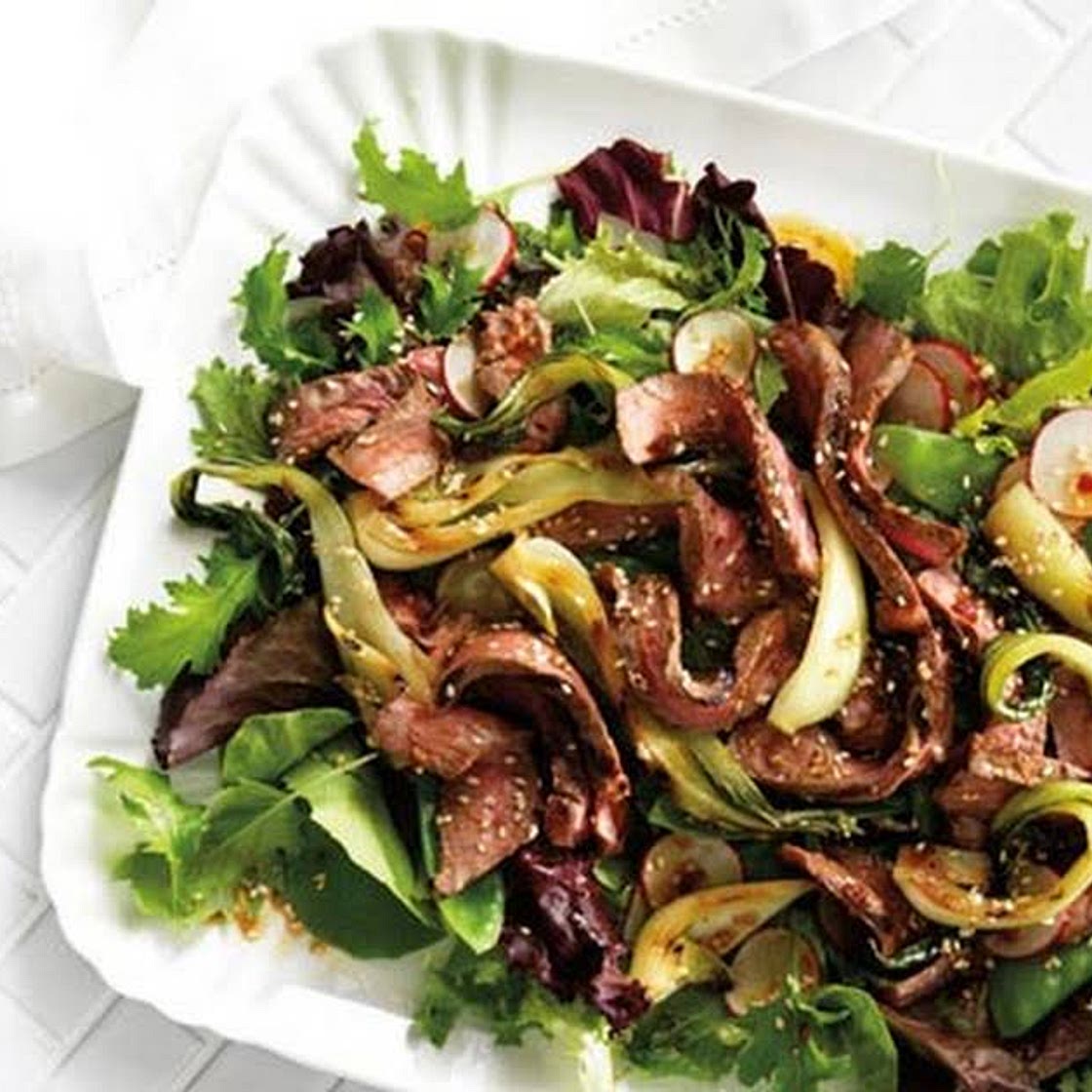 Grilled Beef and Bok Choy Salad Recipe | Yummly