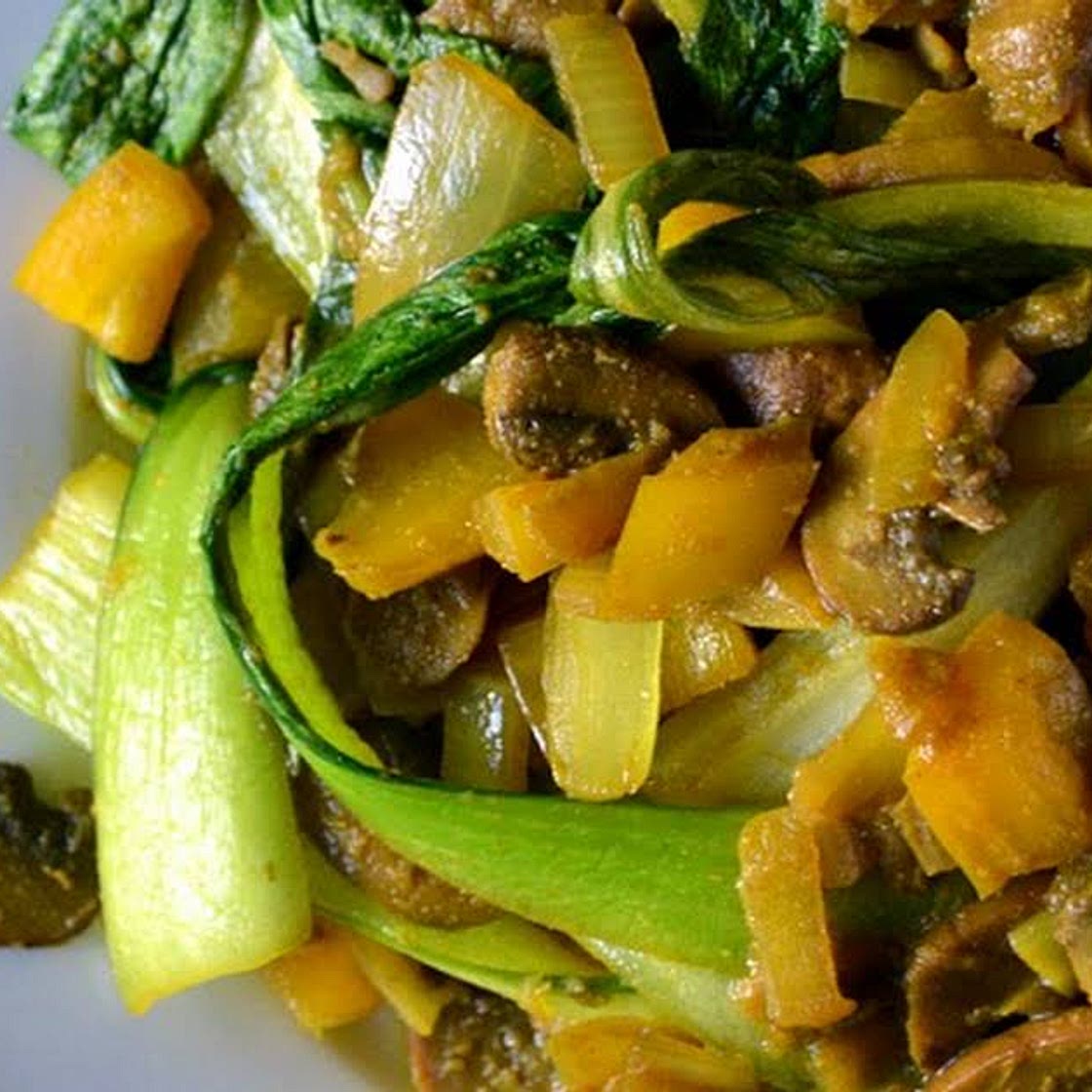 Spiced Mushroom and Bok Choy Stir-Fry Recipe | Yummly