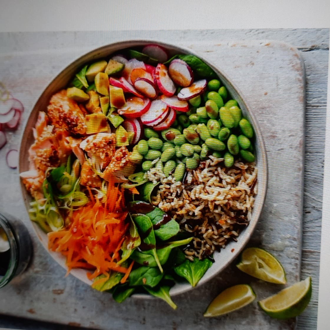 Salmon salad bowl