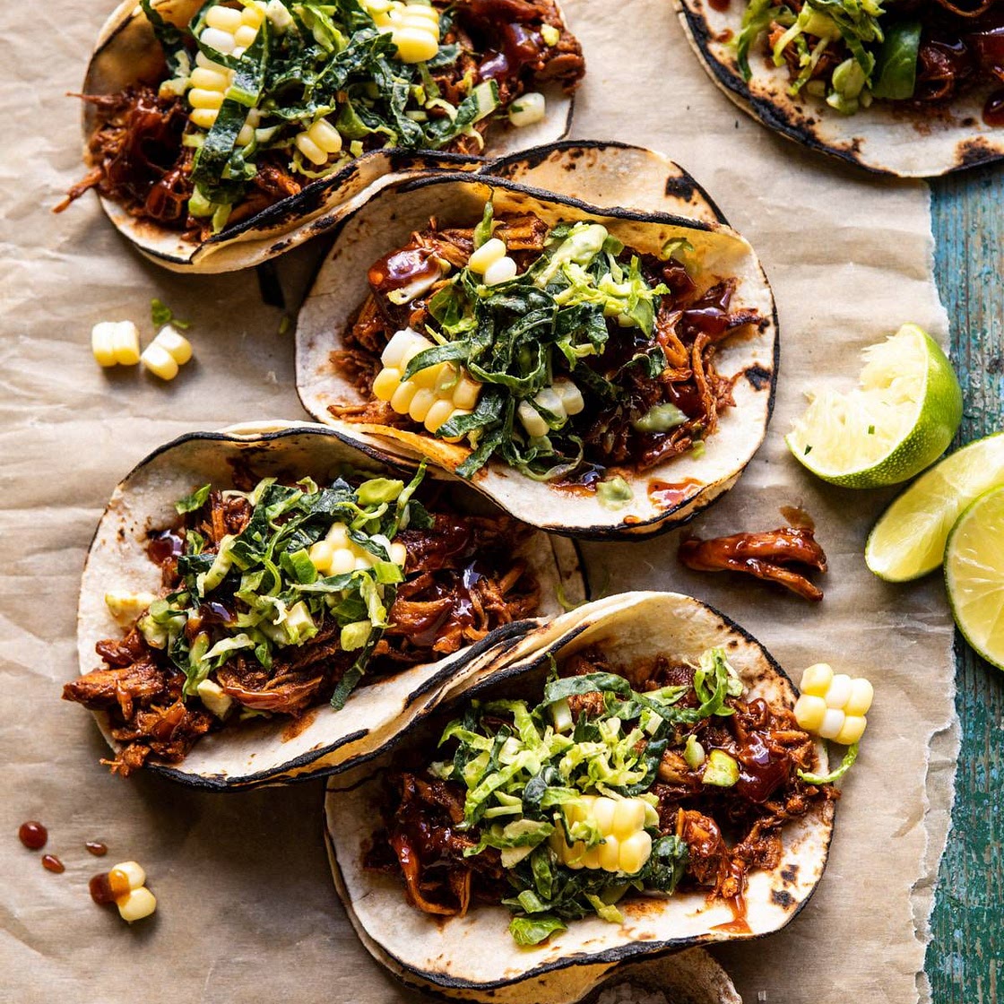 Instant Pot BBQ Beer Pulled Chicken Tacos