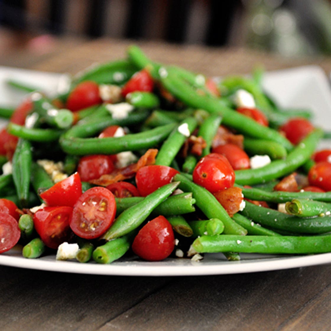 Salade de fèves vertes et tomates