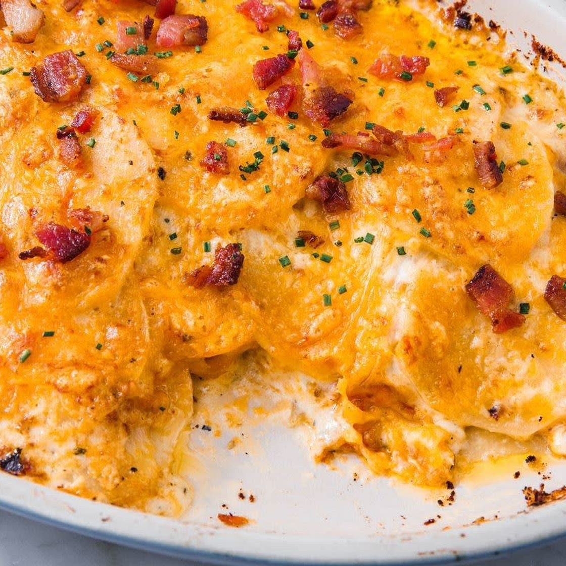 Loaded Scalloped Potatoes Au Gratin