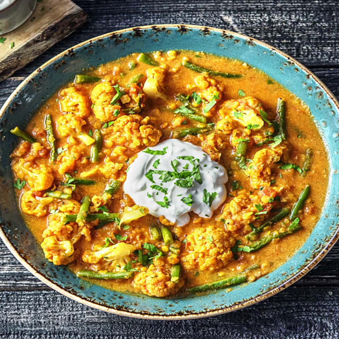 Warming Cauliflower Dal with Lentils and Greek Yoghurt