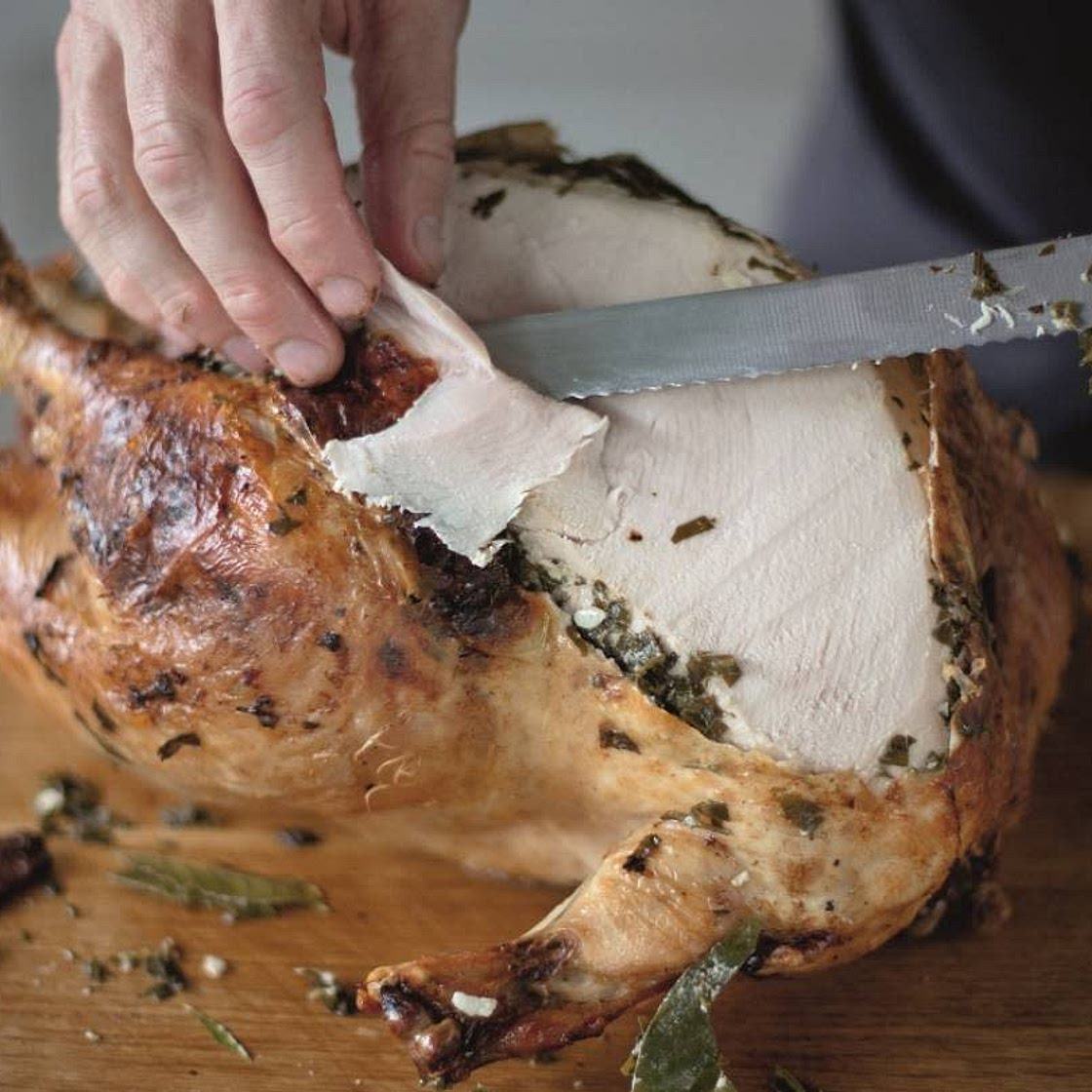 Roast Turkey with Lemon, Parsley, and Garlic