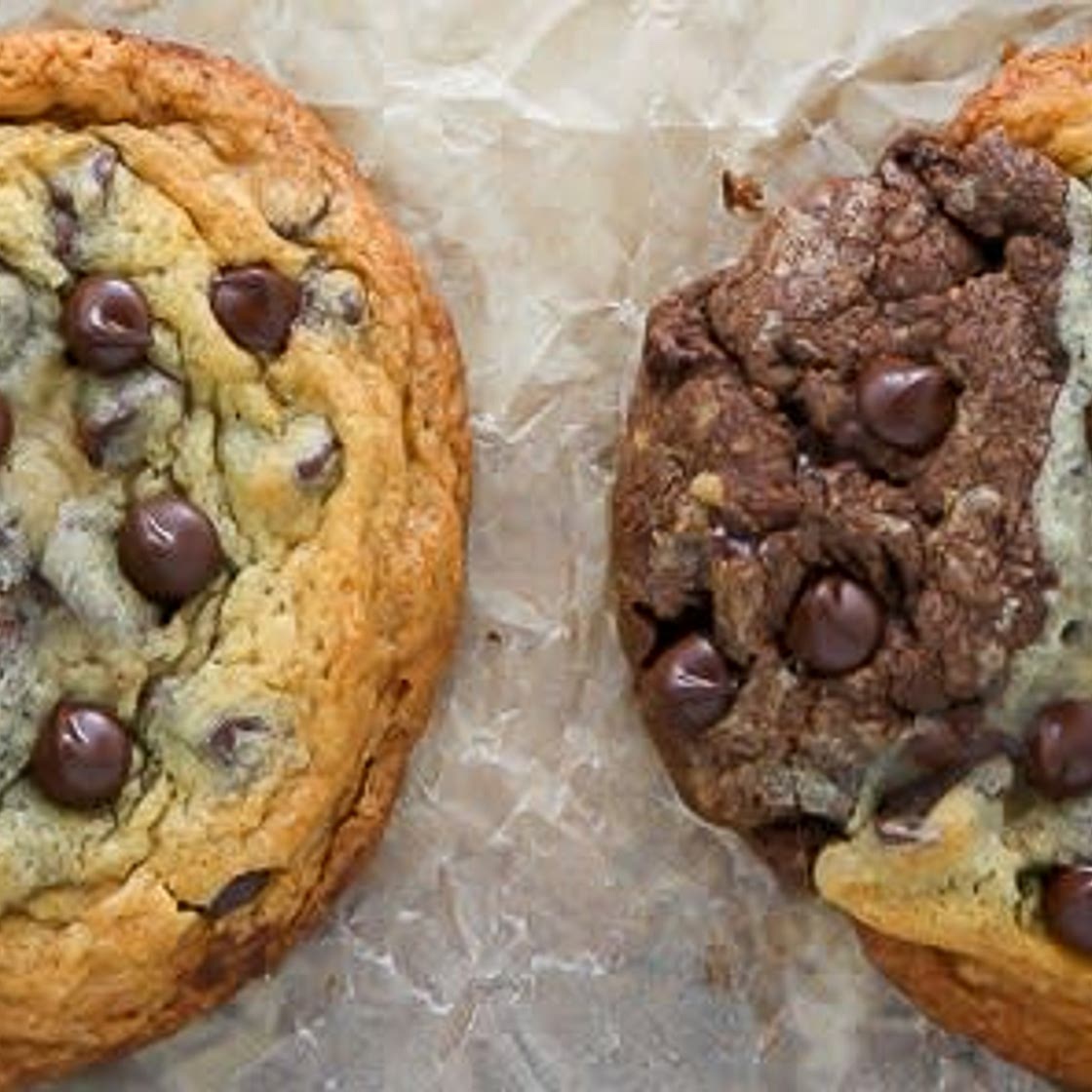 Chocolate Chip Brownie Swirl Cookies