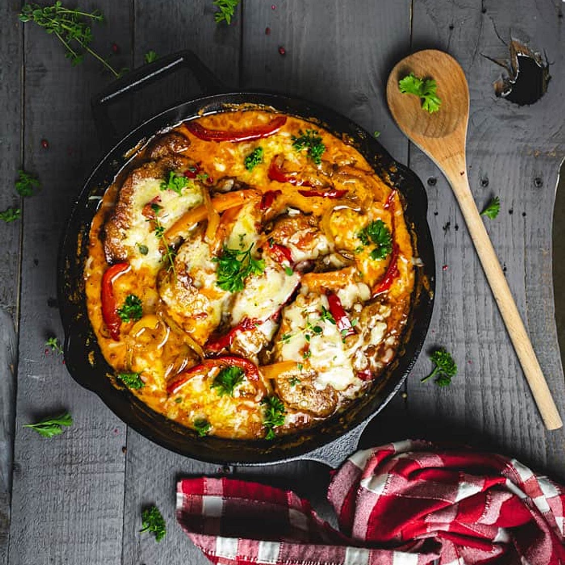 Skillet Gypsy Schnitzel Dinner