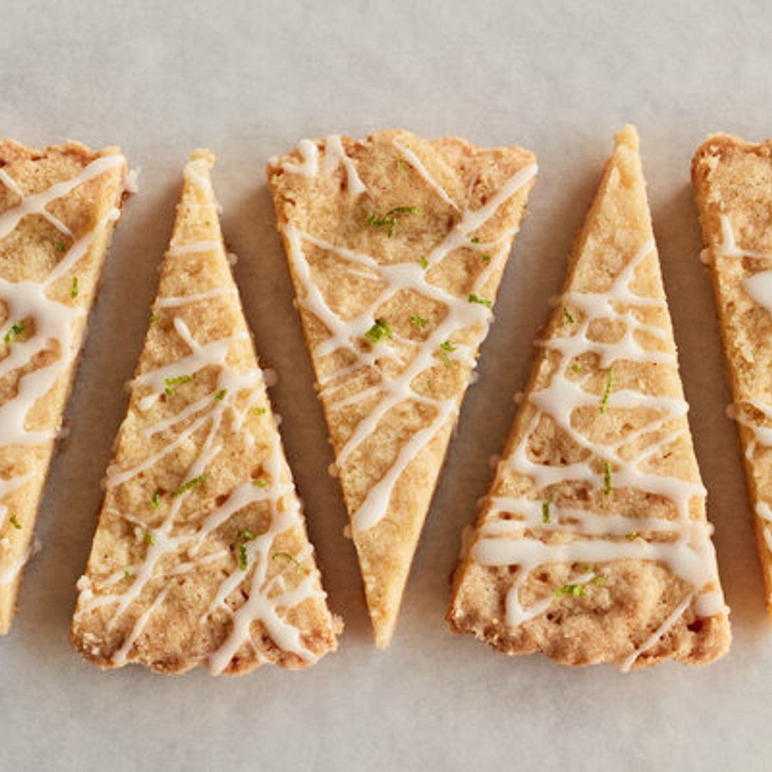 Cornmeal Lime Shortbread Fans