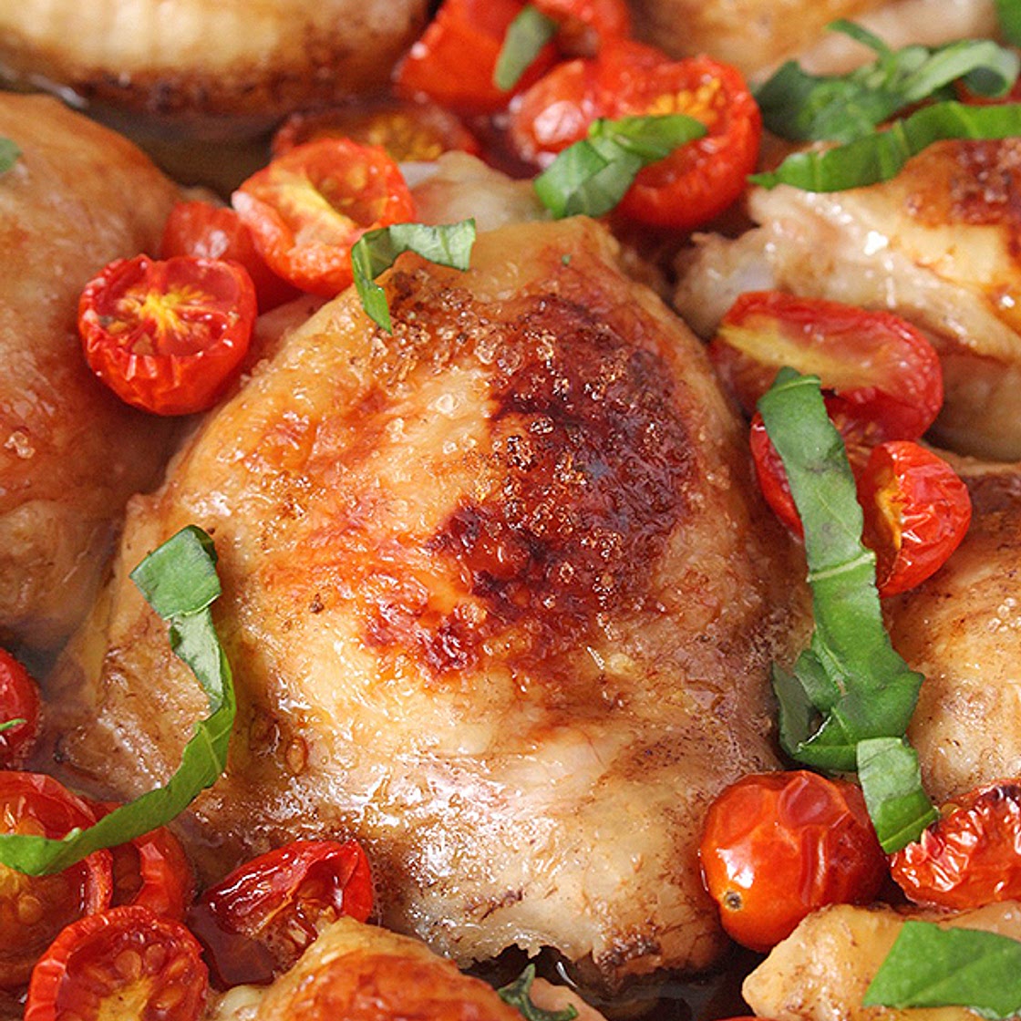 Paleo Tomato Balsamic Chicken