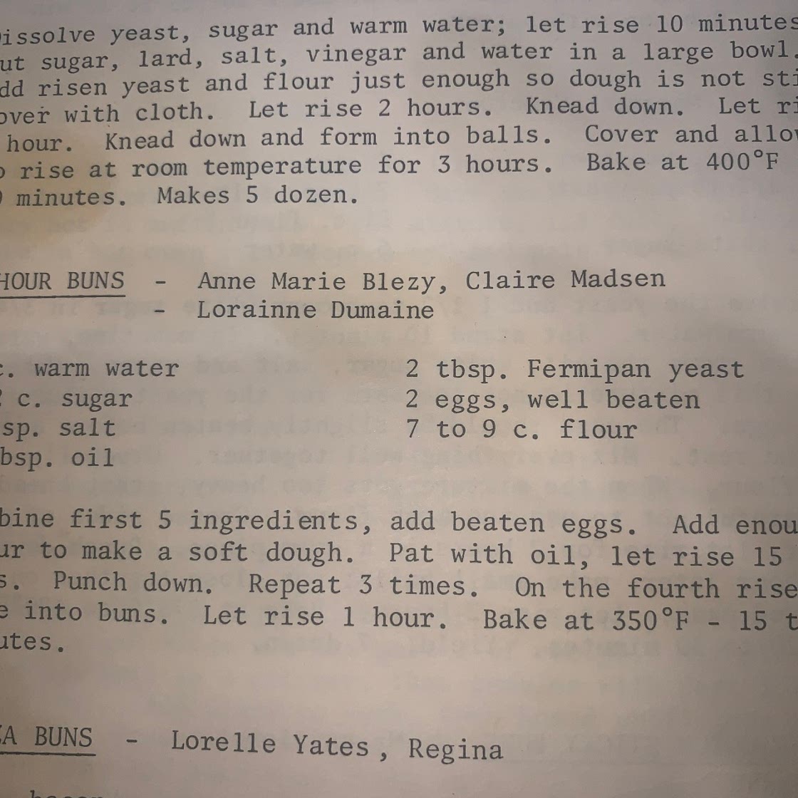 2 Hour Buns 