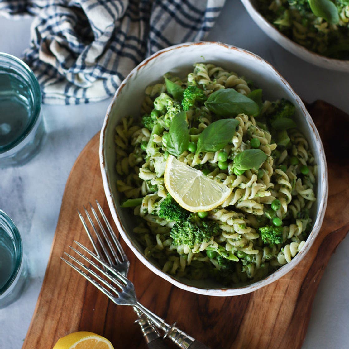 Creamy Green Leek & Pea Pasta