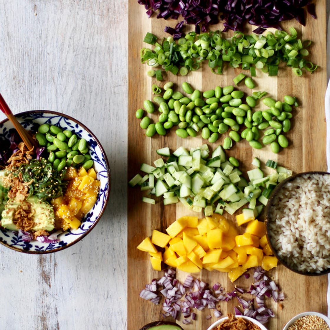 Deconstructed Sushi Bowl with Sweet Sesame Dressing