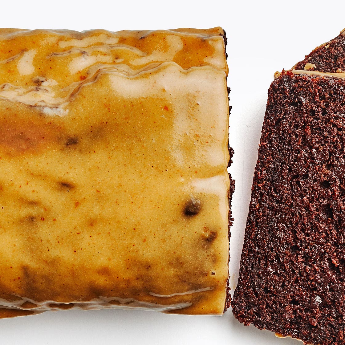 Spiced Chocolate-Pumpkin Cake With Pumpkin Glaze