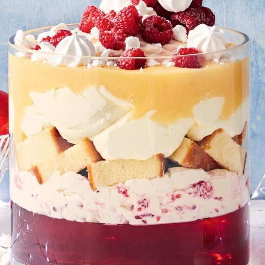 Easy Raspberry & Lemon Curd Trifle