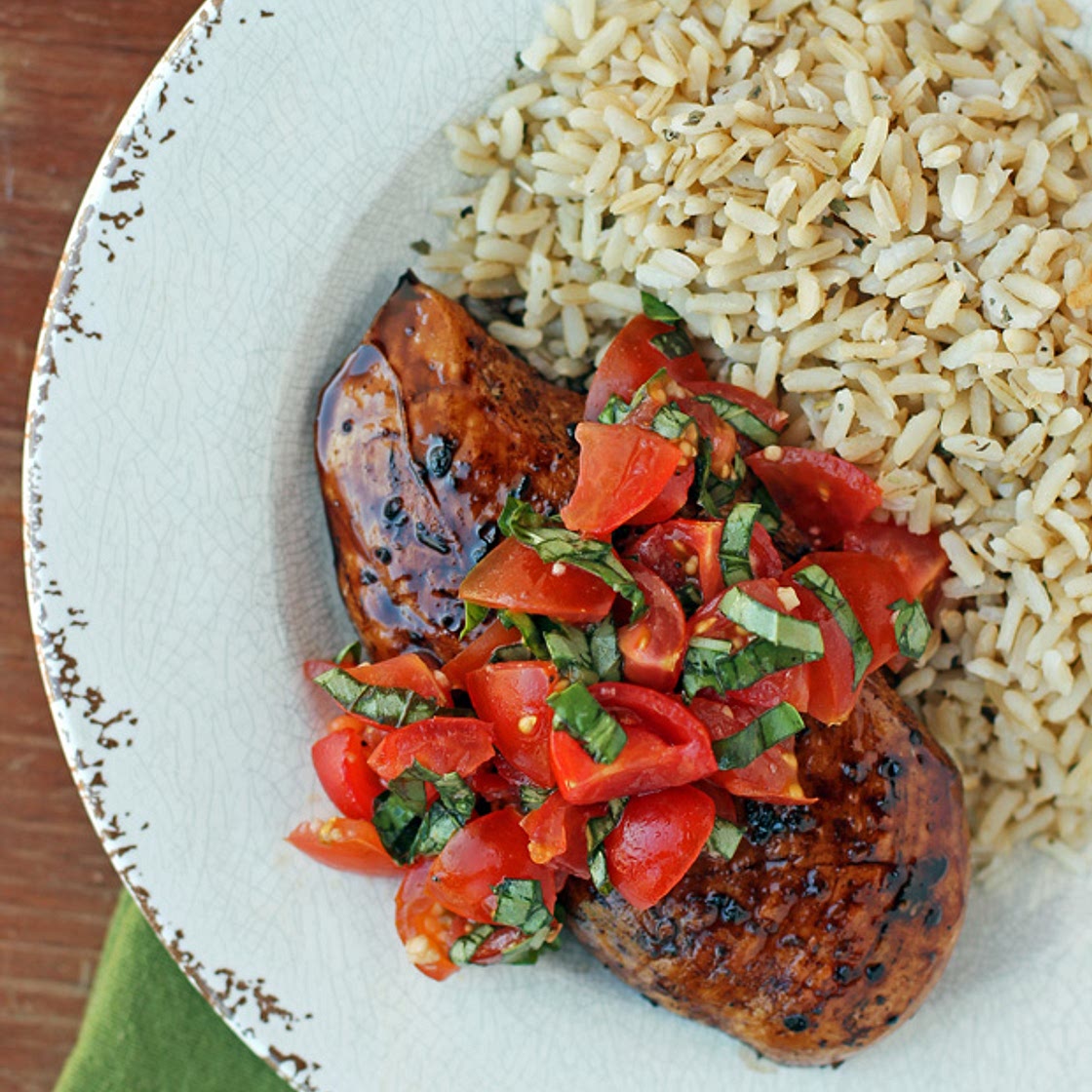 Bruschetta Topped Balsamic Chicken