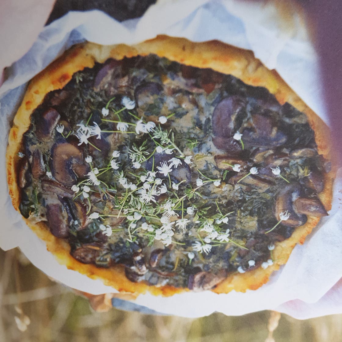 CREAMED MUSHROOMS IN A POTATO CRUST