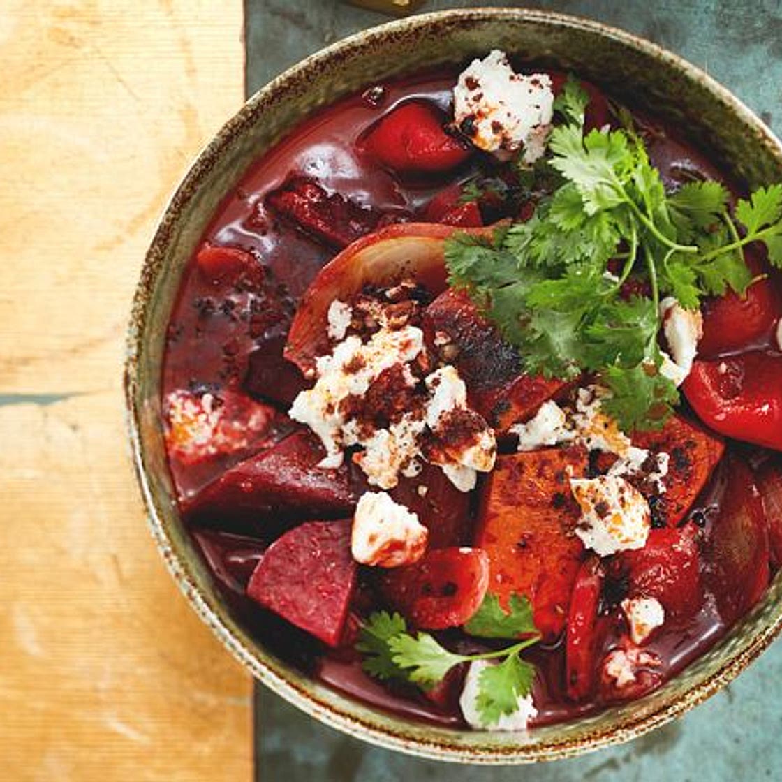 Kürbis-Gulasch in Kakao-Orangensoße