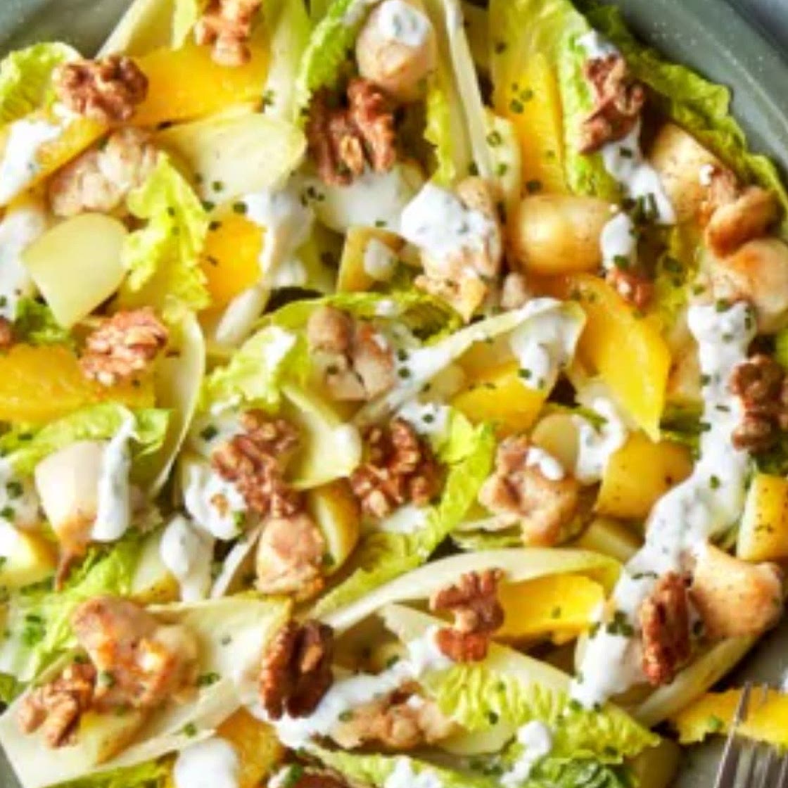 Witlofsalade met kip en sinaasappel