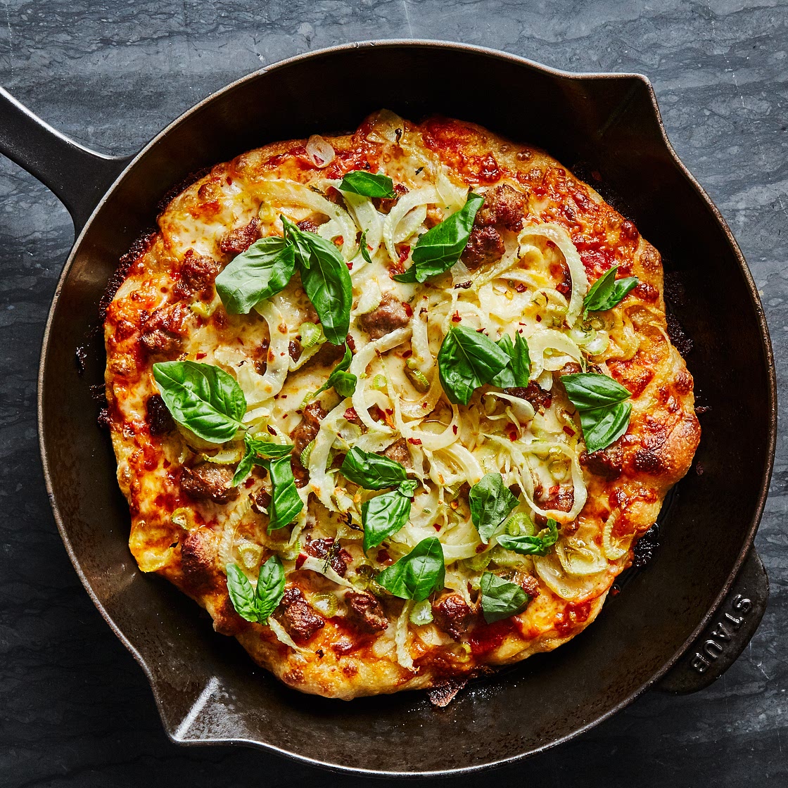 Cast-Iron Pizza with Fennel and Sausage