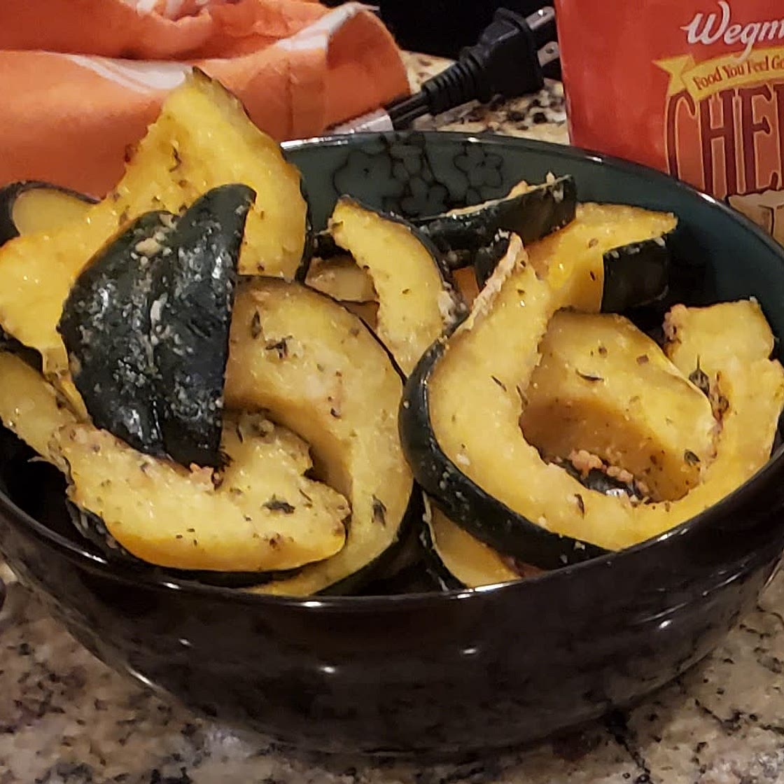 Herb Roasted Parmesan Acorn Squash
