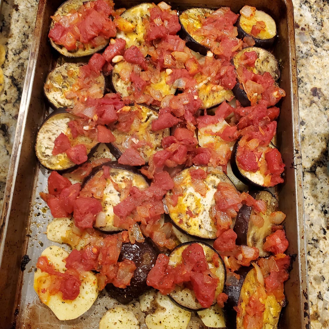 Greek Eggplant and Potatoes