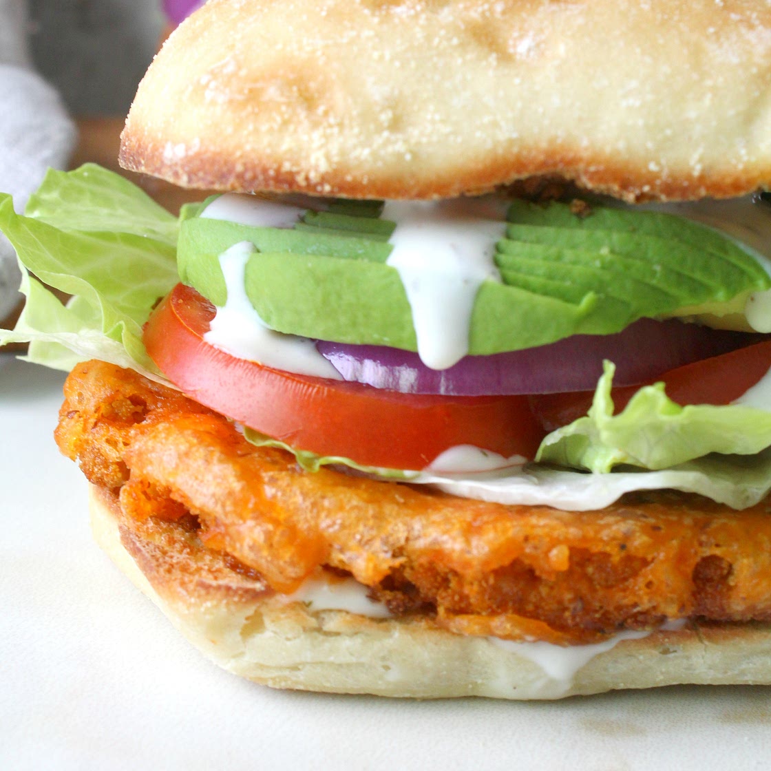 Ultimate Vegan Buffalo Cauliflower Sandwich