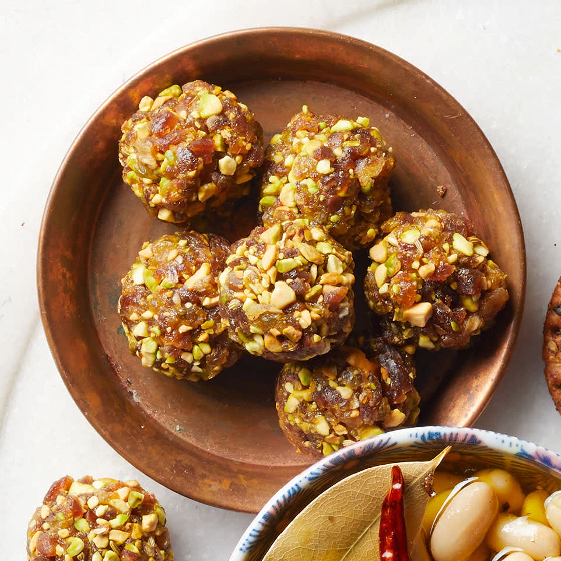 Savory Date + Pistachio Bites