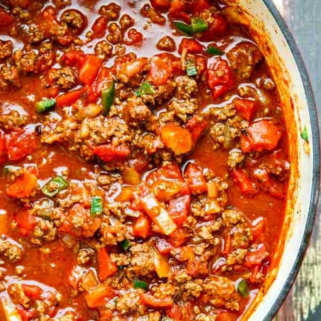 Thick and Beefy Beanless Chili
