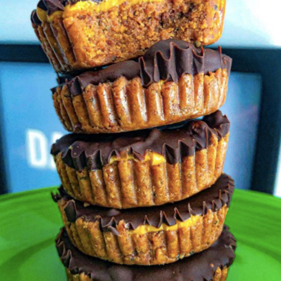 Chewy Peanut Butter Dark Chocolate Cups