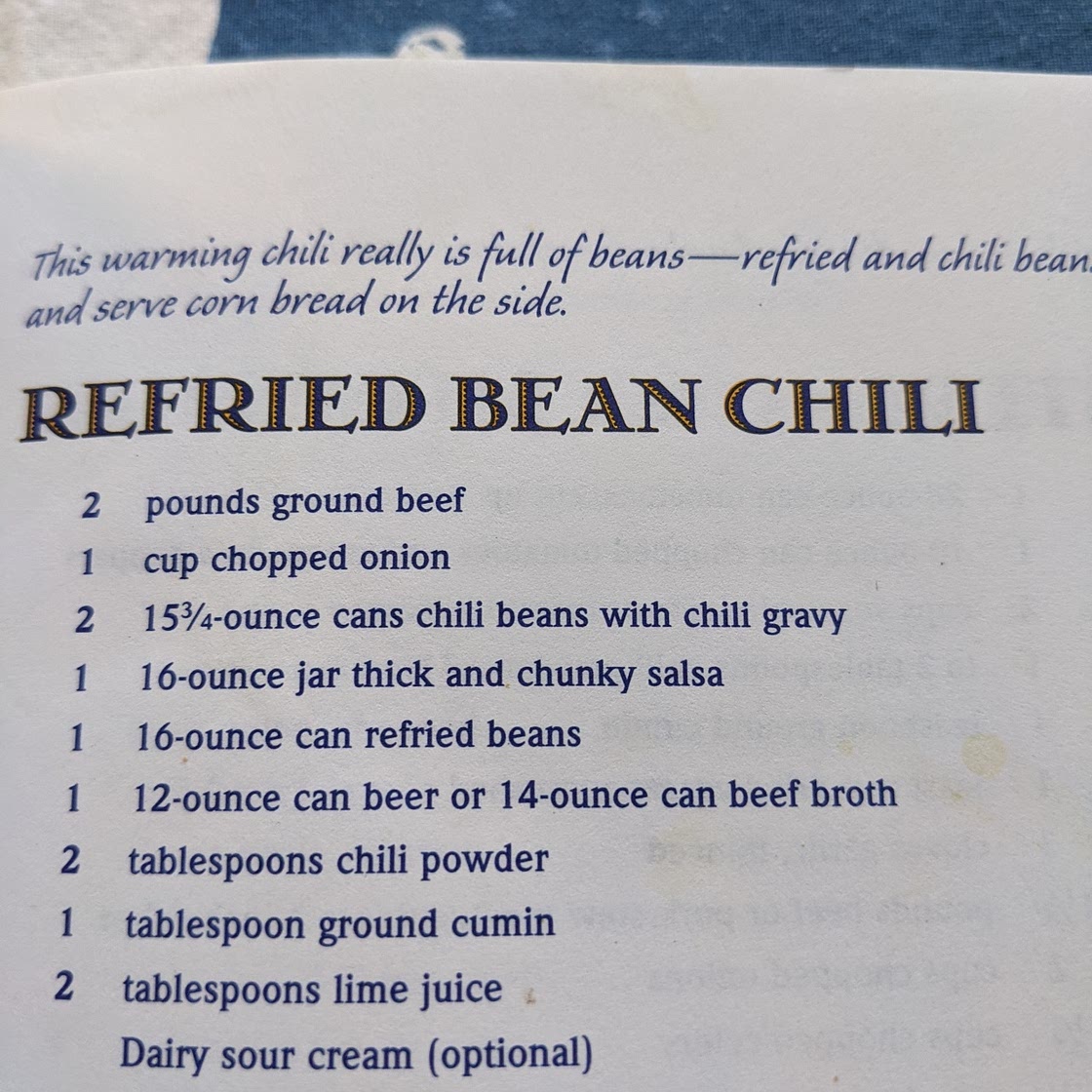 Refried Bean Chili