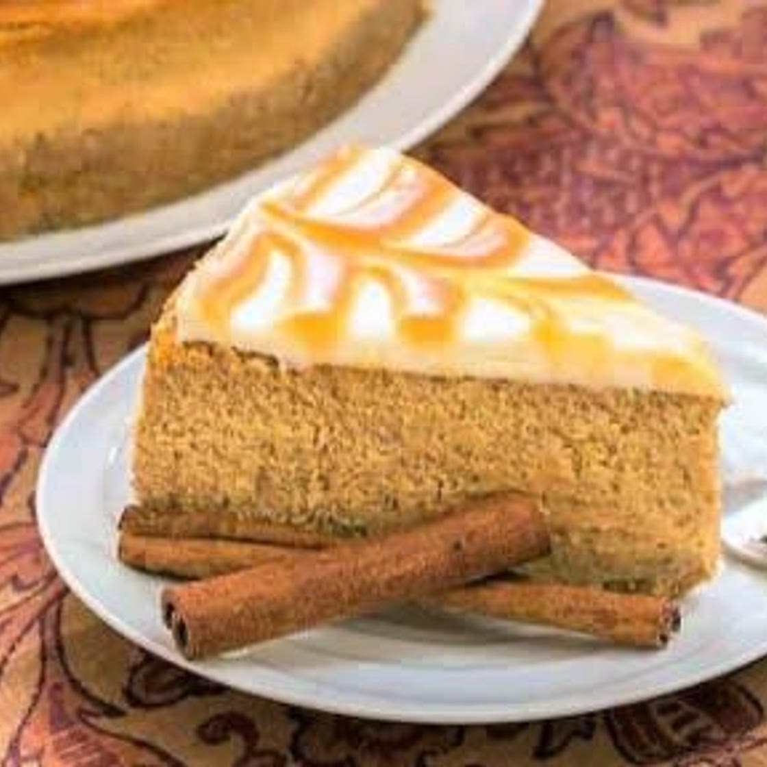 Caramel Topped Pumpkin Cheesecake