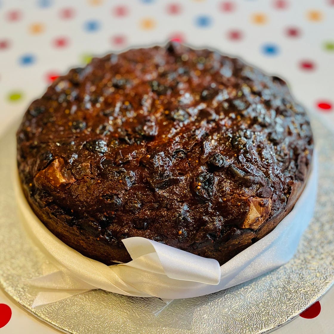 Lou's Chocolatey Christmas Fruit Cake with Figs and Dates