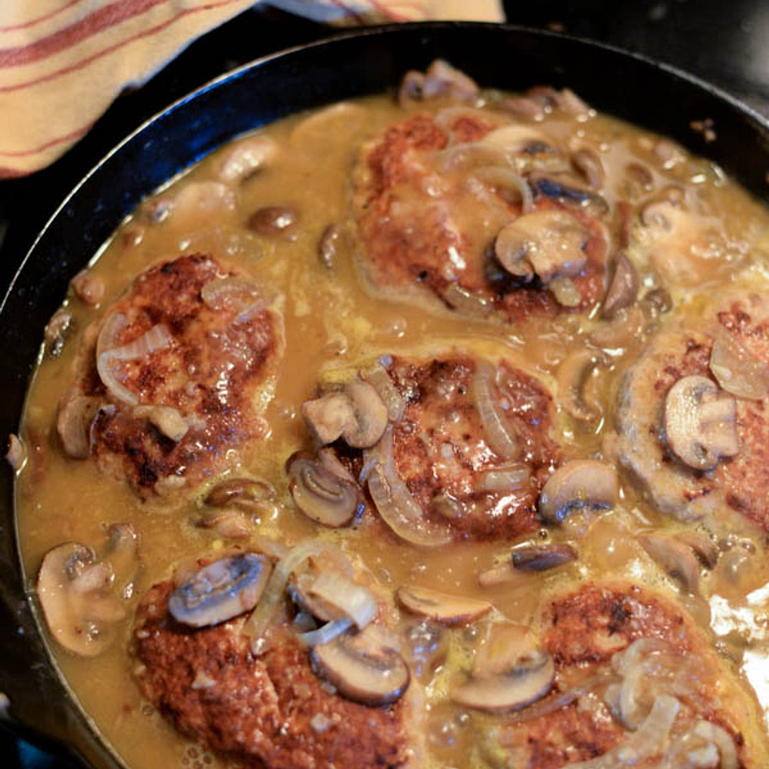 Turkey Salisbury Steak with Mushroom Gravy