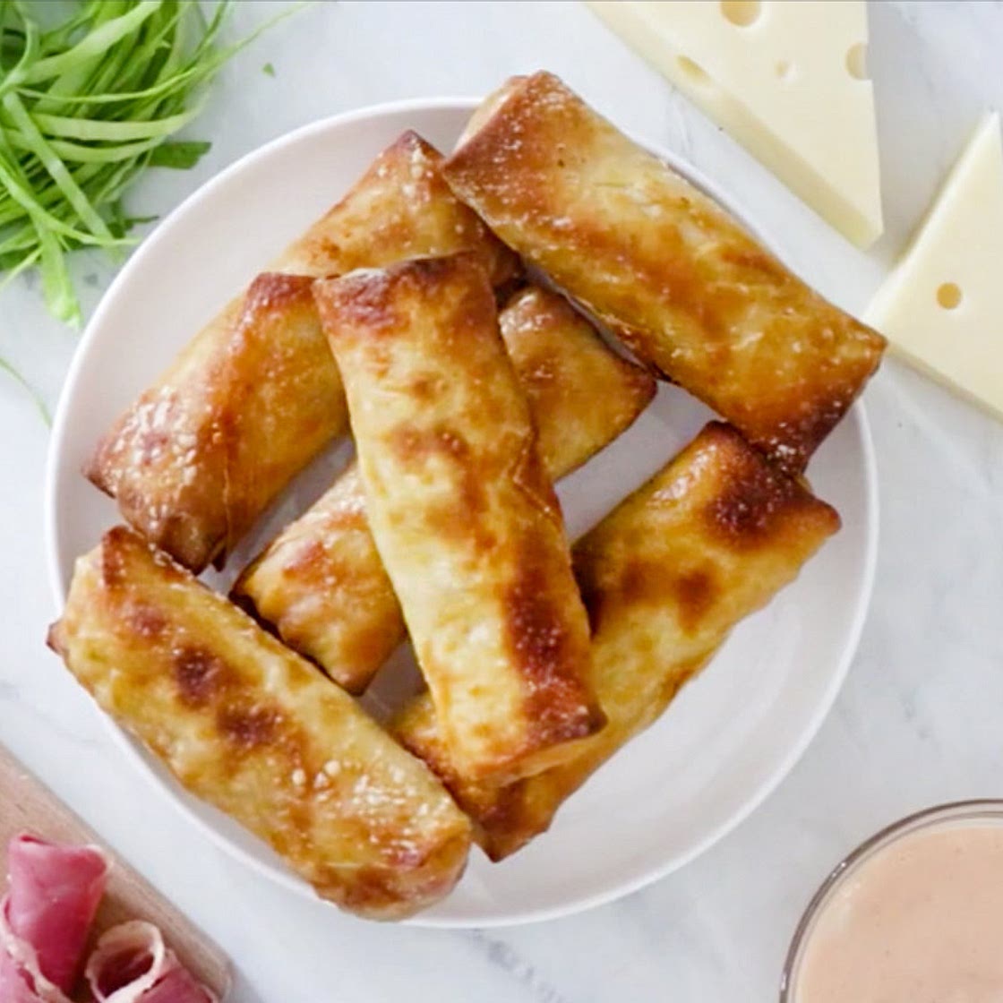 Air-Fryer Reuben Egg Rolls