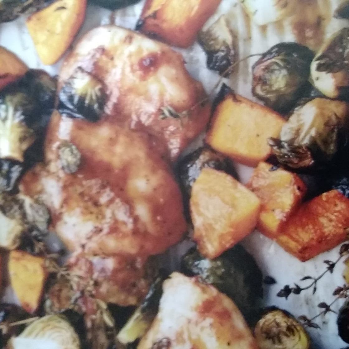 Maple Dijon Chicken with Brussels