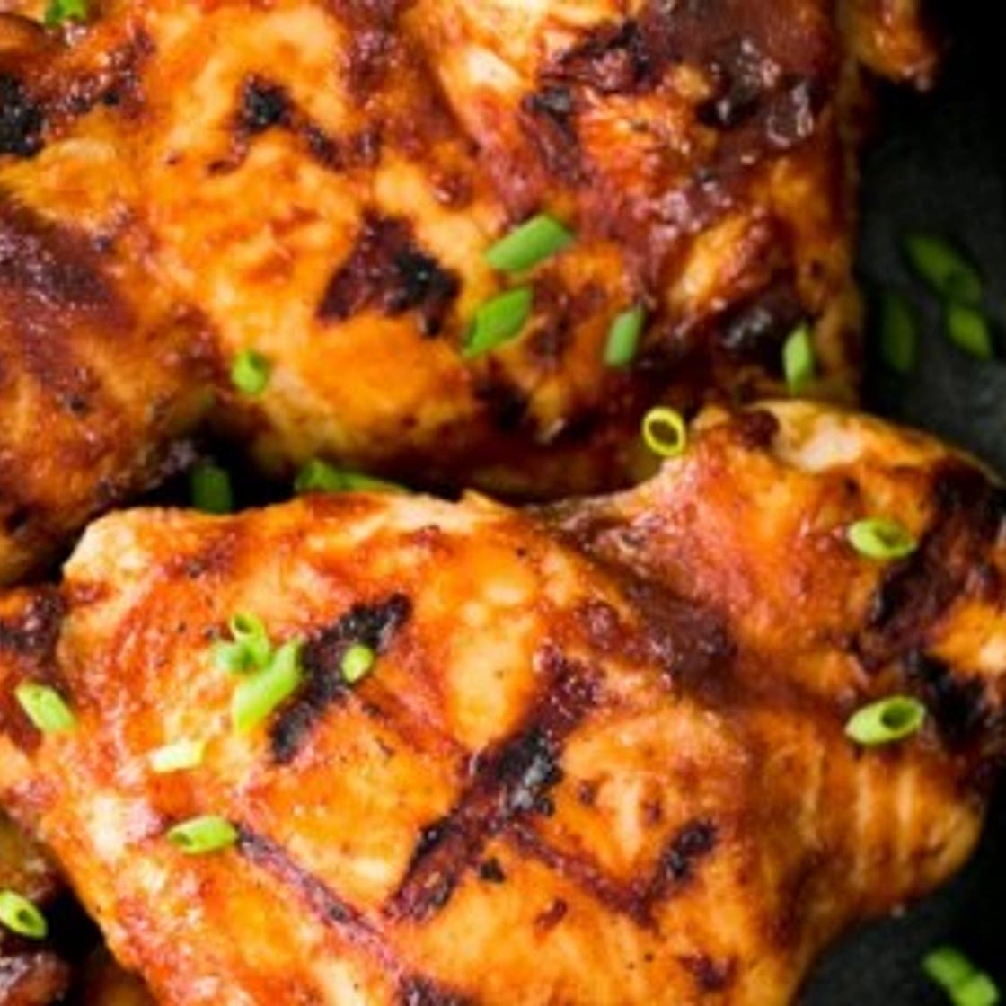Juicy Barbecued Chicken Thighs Recipe