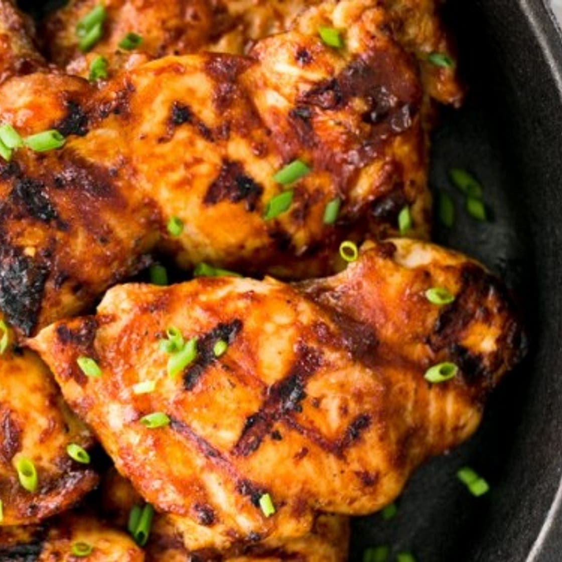 Juicy Barbecued Chicken Thighs Recipe