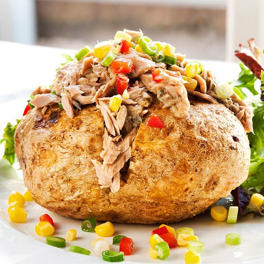 Baked Potato with Thai Tuna Topping Recipe | Schwartz