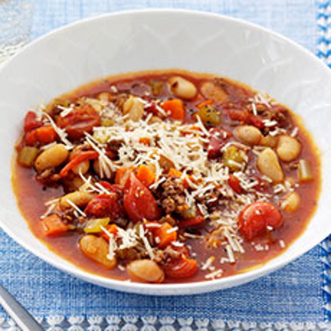 Beef and Cannellini Bean Minestrone