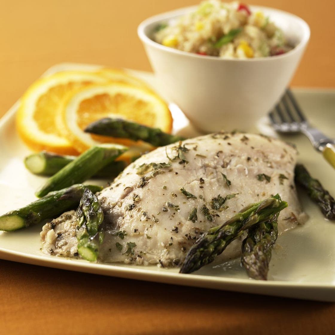 Roasted Orange Tilapia and Asparagus