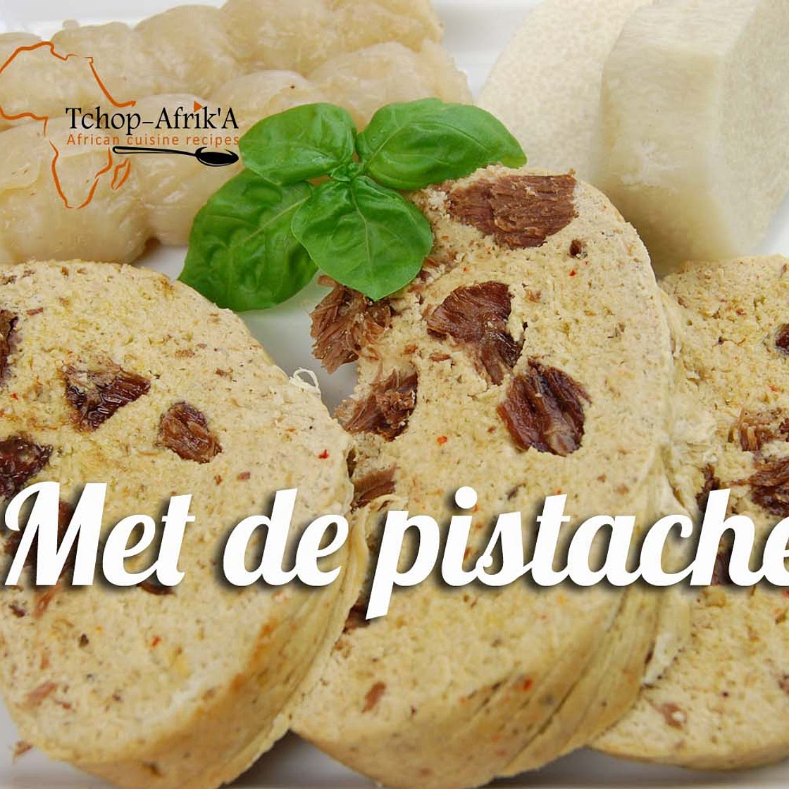 Gâteau ou mets de pistache