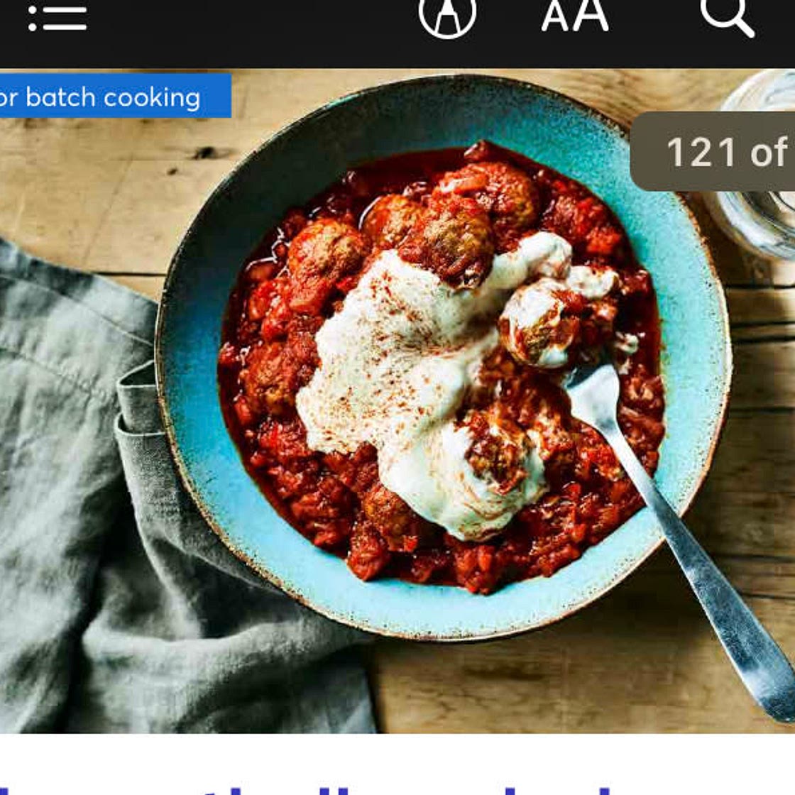 Pork meatball goulash