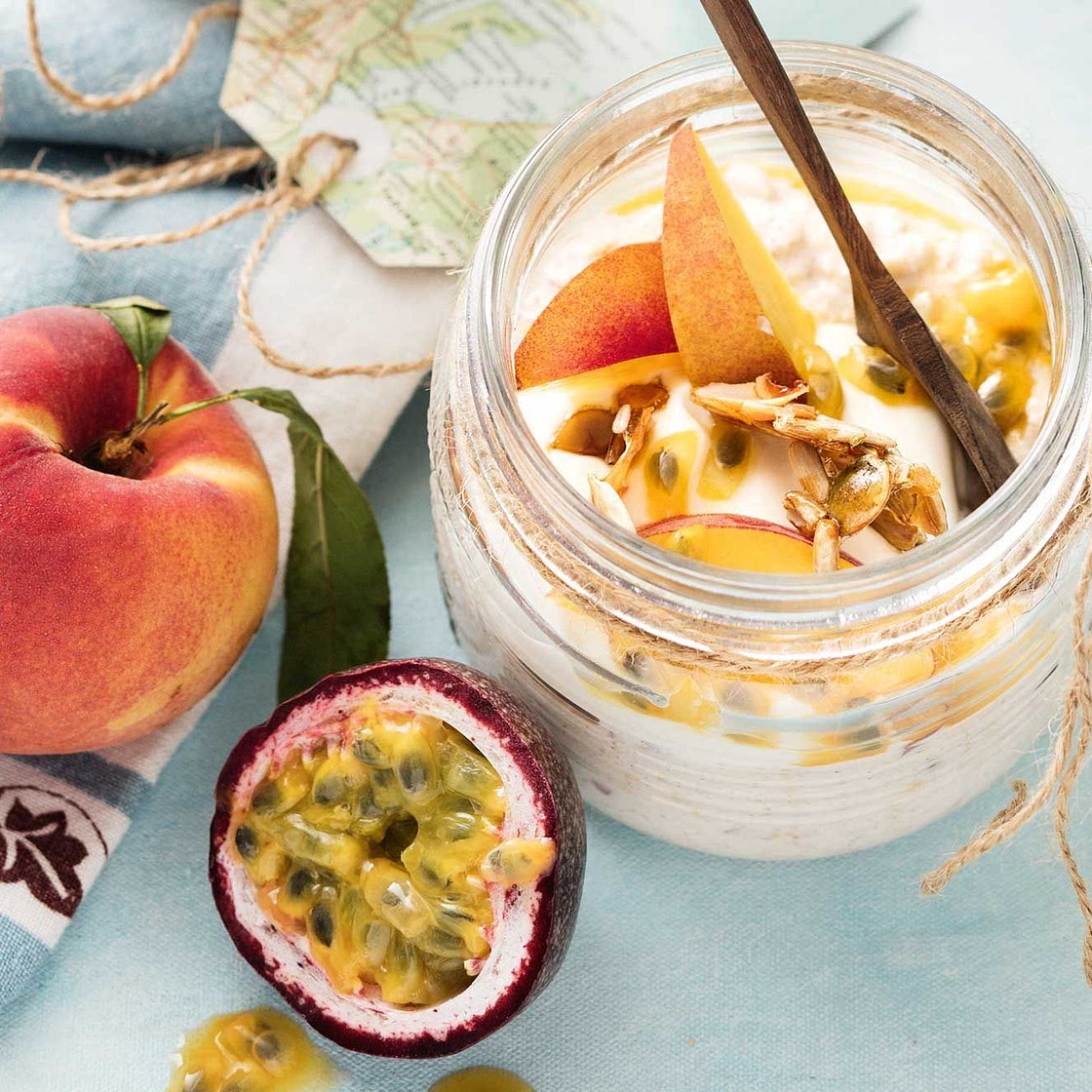 Honey and cinnamon overnight oats