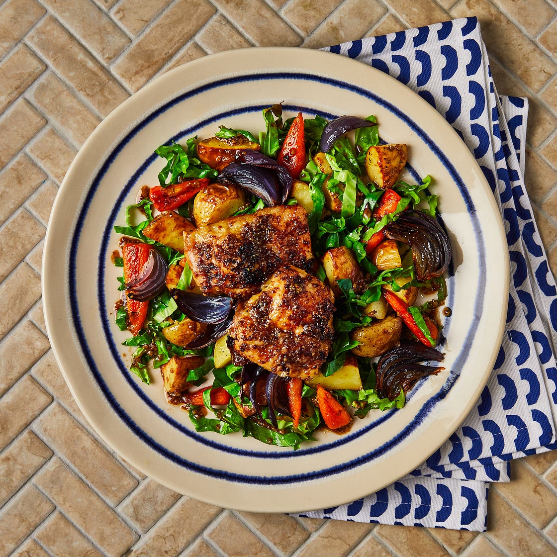 Honey Mustard Chicken Tray Bake