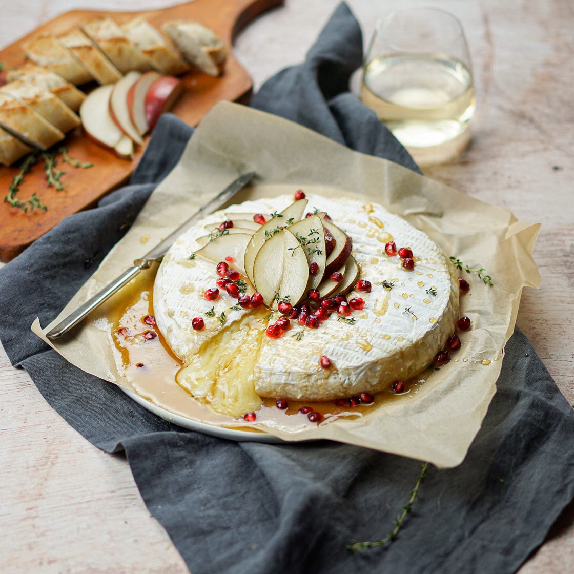 Baked Brie with Red Anjou Pears