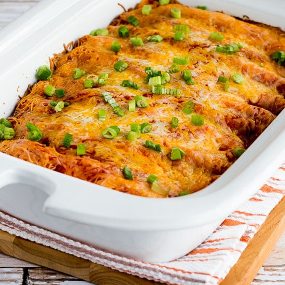 Sour Cream Chicken Enchiladas (Slow Cooker or Oven)