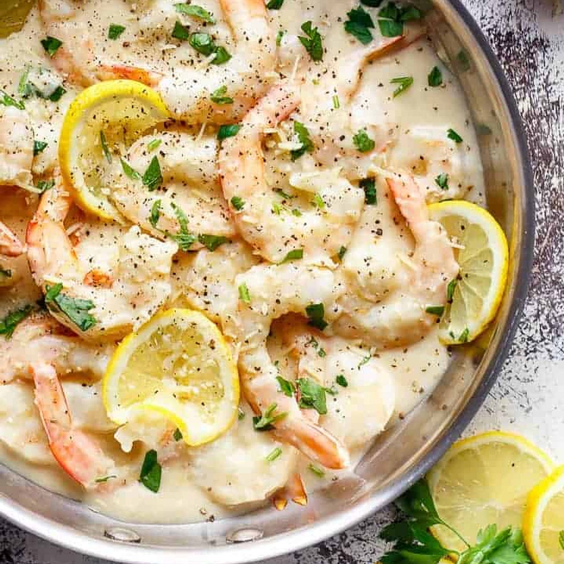 Creamy Lemon Parmesan Shrimp