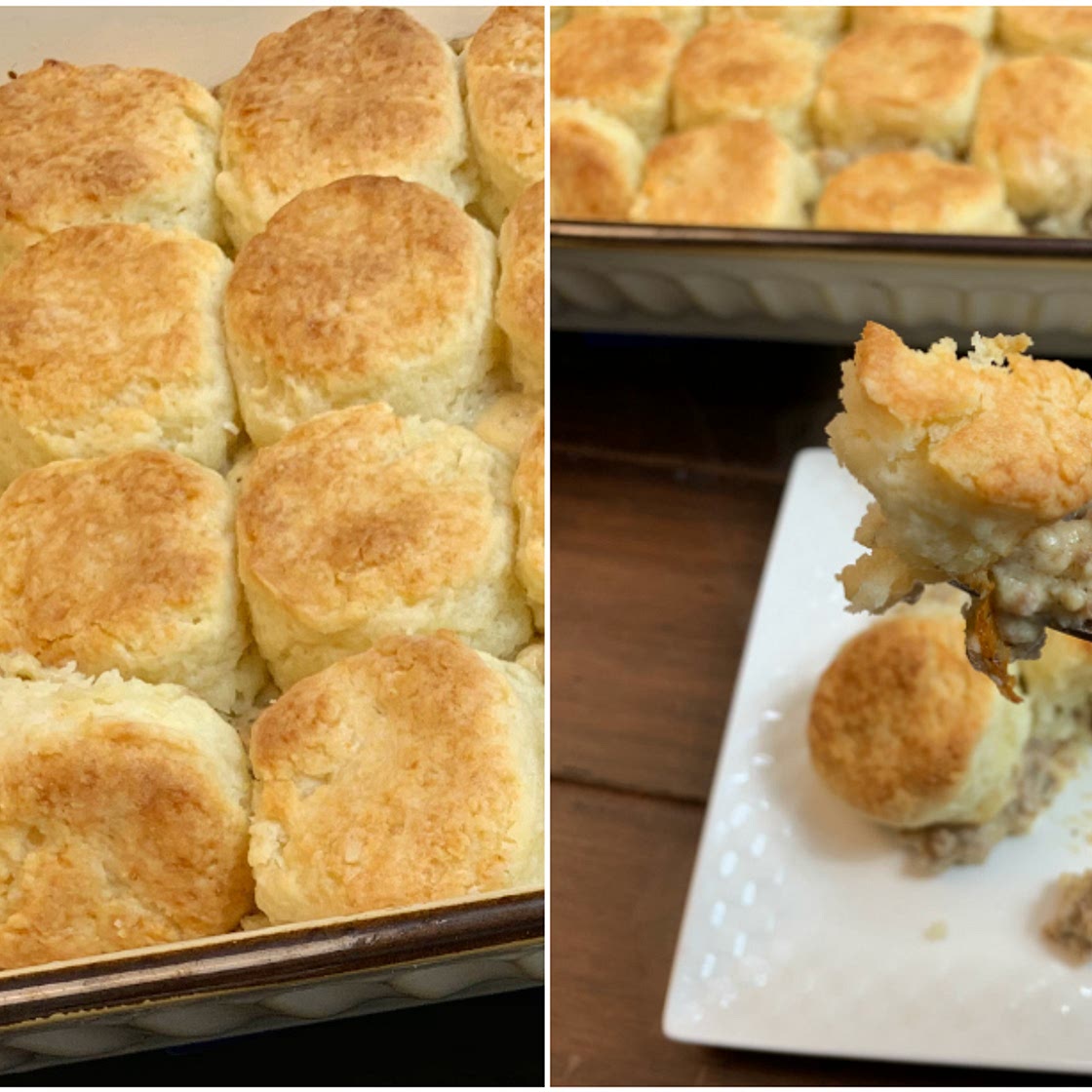 RECIPE: Sausage Gravy & Biscuits Casserole